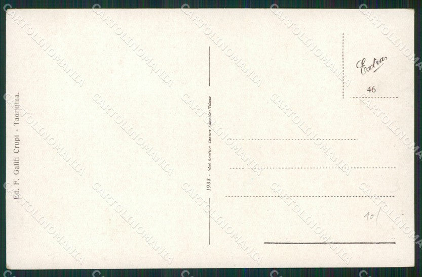 Messina Taormina cartolina KV3544 – retro