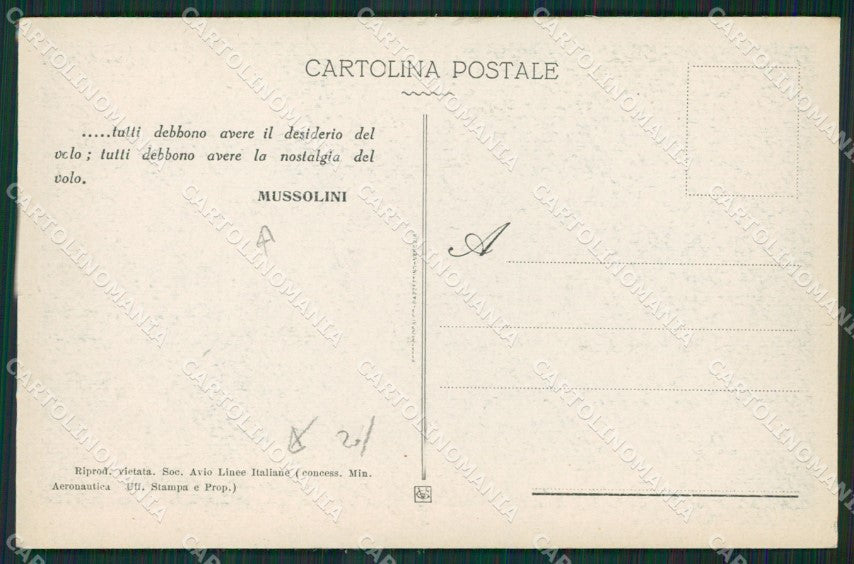 Roma Città Mussolini cartolina KV3552 – retro