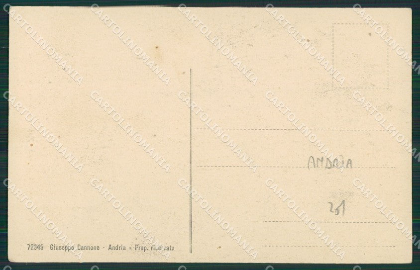 Bari Barletta Andria Vescovo cartolina KV3561 – retro