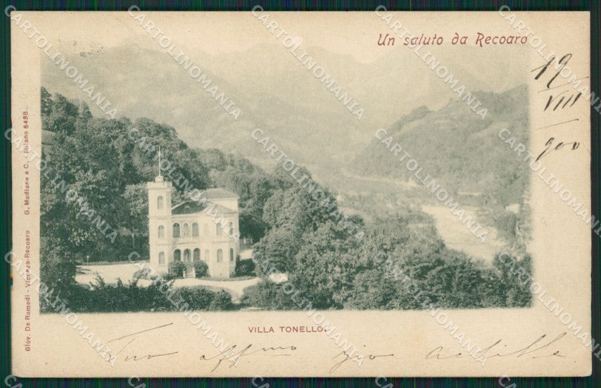 Vicenza Recoaro cartolina KV3606 – fronte