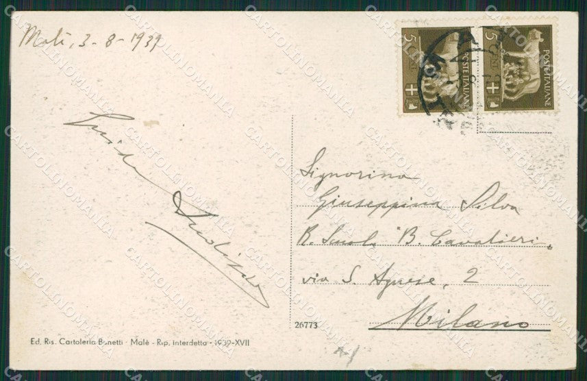 Trento Malé cartolina KV3616 – retro