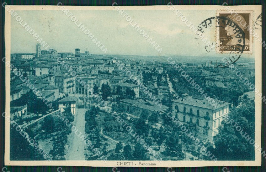 Chieti Città RIFILATA cartolina KV3653 – fronte
