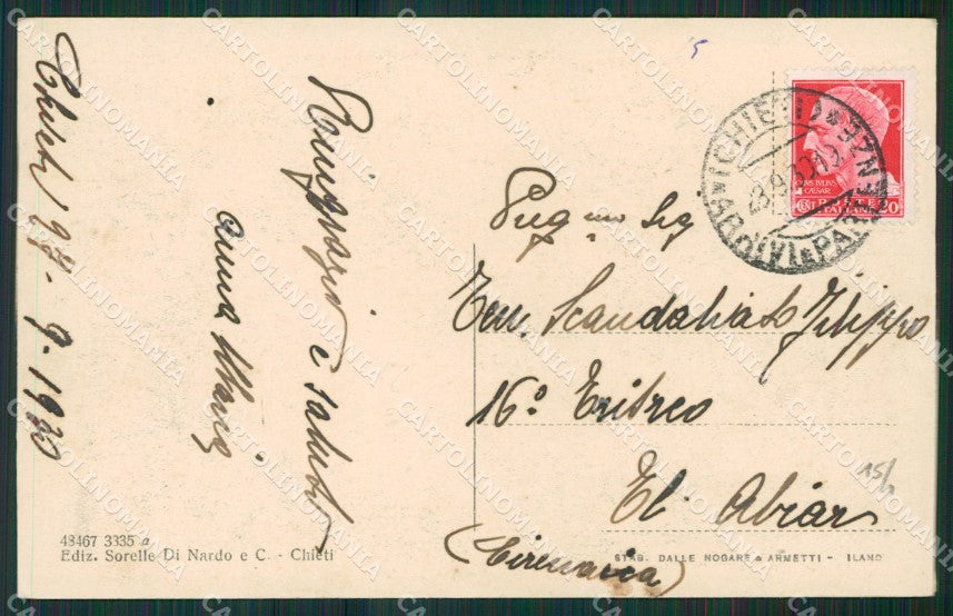 Chieti Maiella Pecore Chiaro di Luna cartolina KV3664 – retro