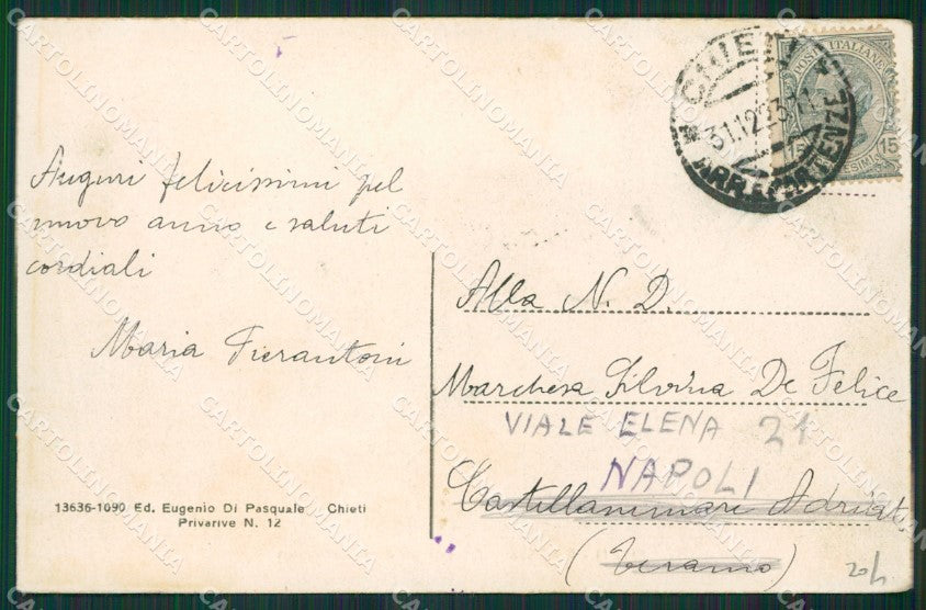 Chieti Gran Sasso cartolina KV3669 – retro