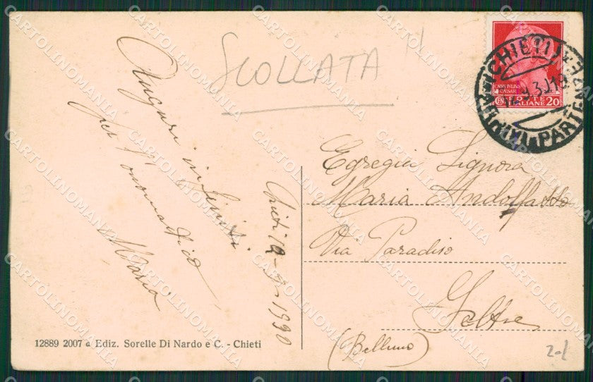 Chieti Città SCOLLATA cartolina KV3690 – retro