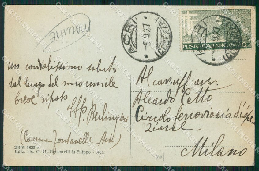 Cosenza Acri Julia MACCHIE cartolina KV3705 – retro