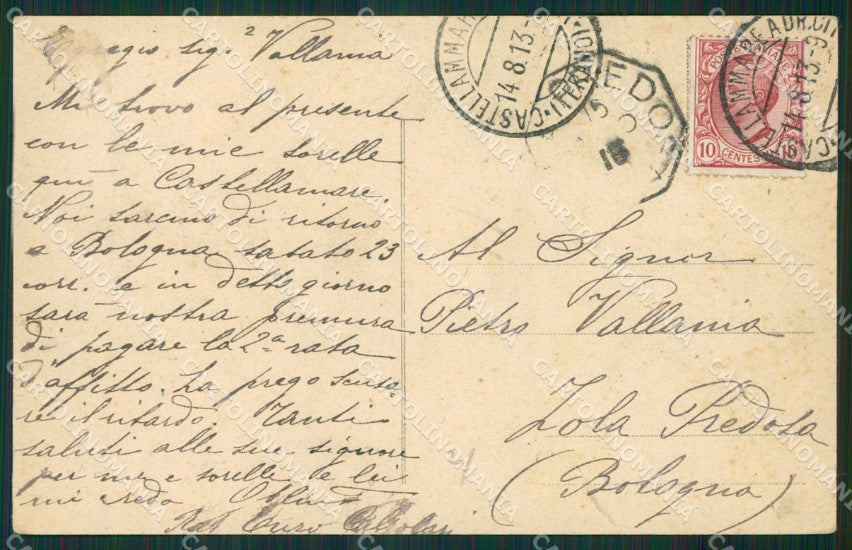 Pescara Castellammare Adriatico cartolina KV3714 – retro