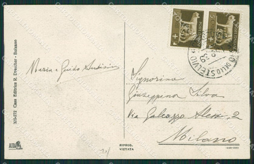 Bolzano Passo dello Stelvio cartolina KV3721 – retro