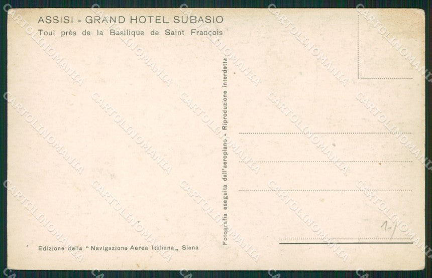 Perugia Assisi cartolina KV3727 – retro