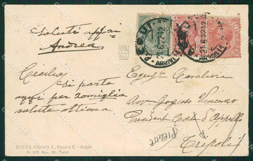 Alessandria Acqui PIEGHE cartolina KV3755 – retro