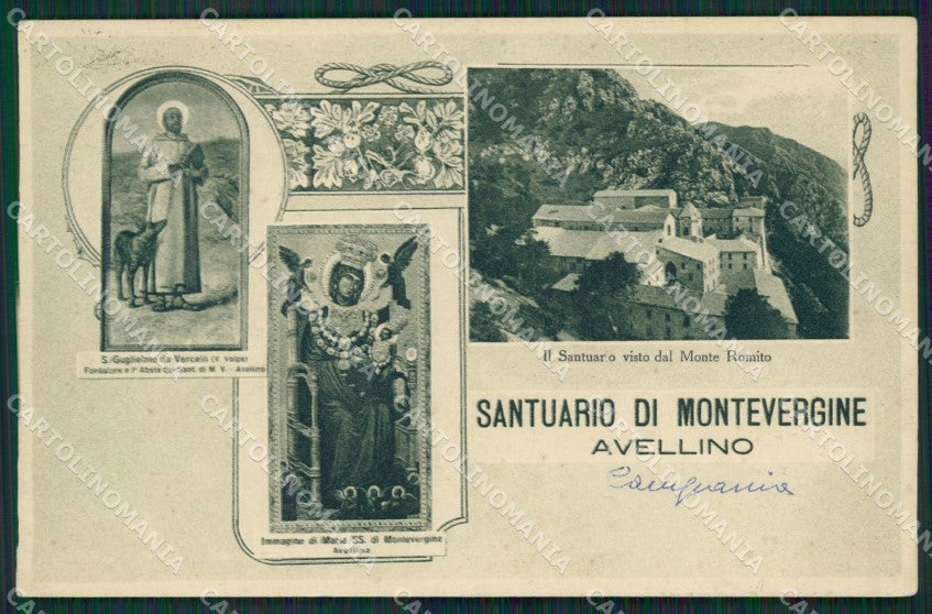 Avellino Mercogliano Montevergine Santuario cartolina KV3758 – fronte