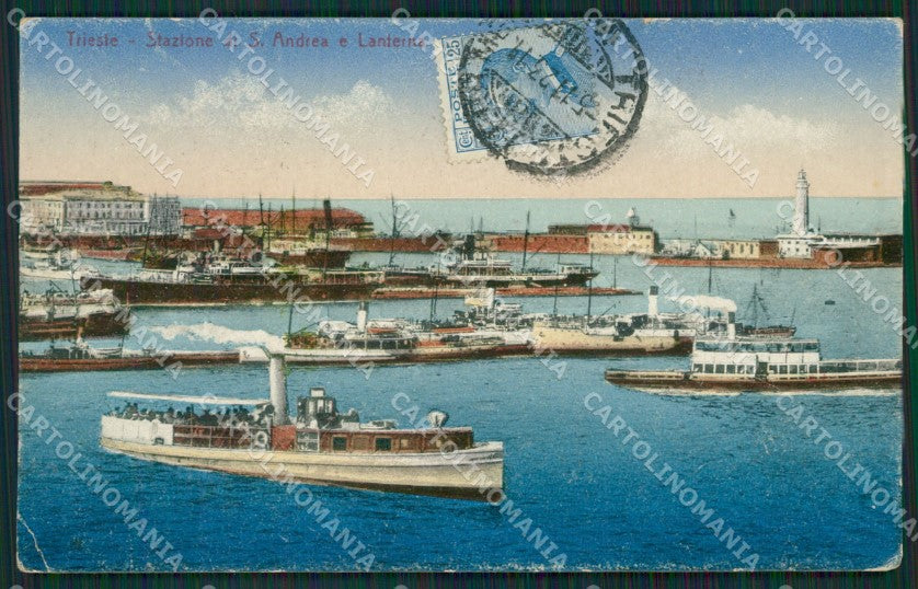 Trieste Città PIEGHINA cartolina KV3764 – fronte