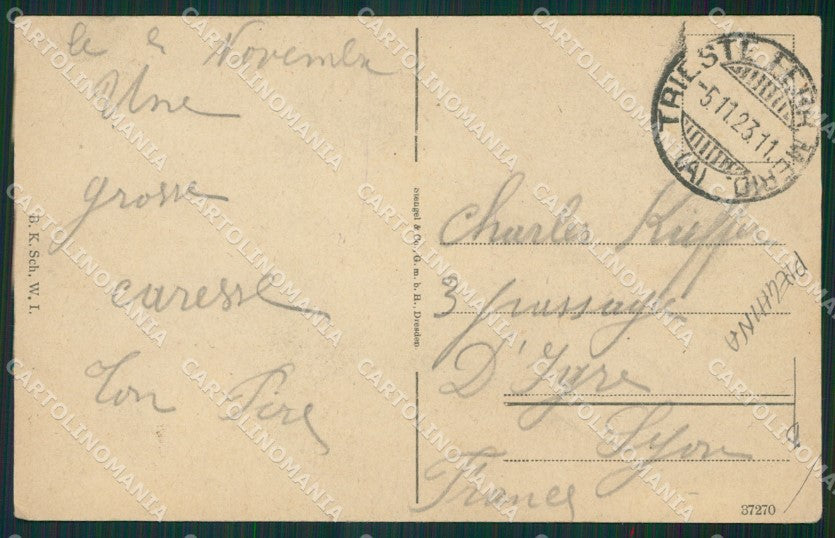 Trieste Città PIEGHINA cartolina KV3764 – retro