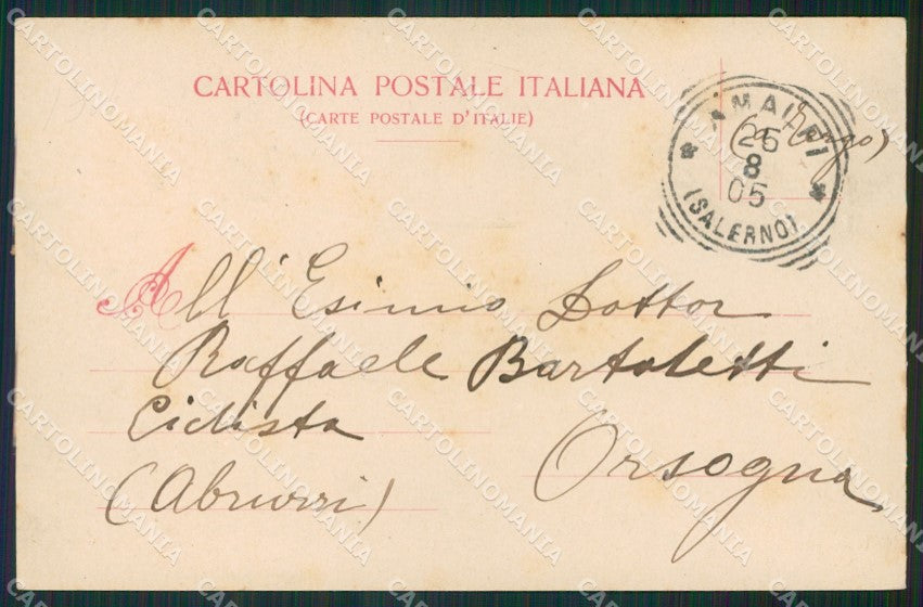 Salerno Amalfi cartolina KV3773 – retro