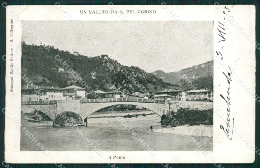 Bergamo San Pellegrino PIEGA cartolina KV3774 – fronte