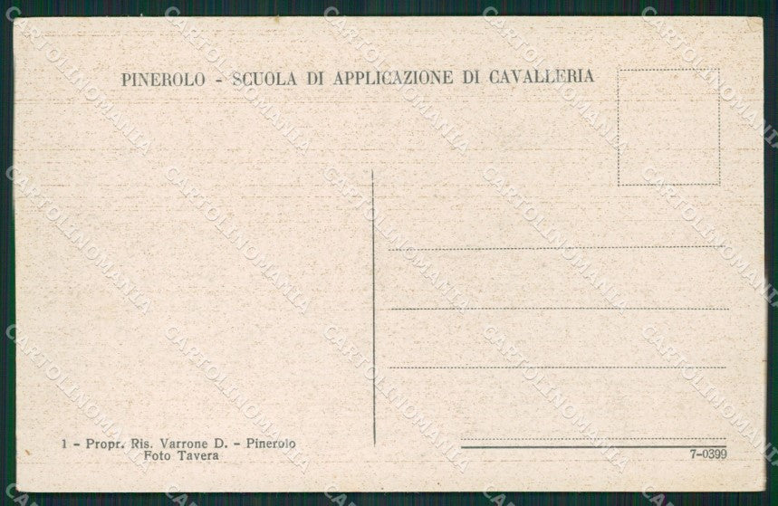 Torino Pinerolo Caserma cartolina KV3775 – retro