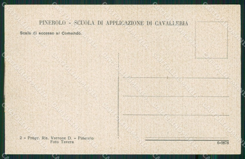 Torino Pinerolo Caserma cartolina KV3776 – retro