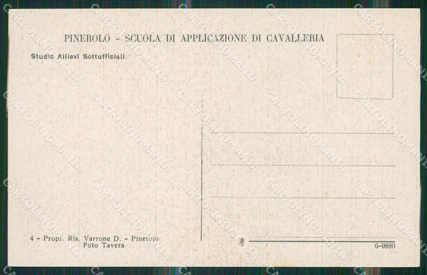 Torino Pinerolo Caserma cartolina KV3778 – retro