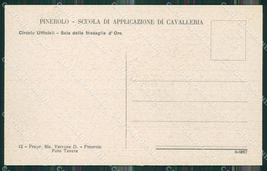 Torino Pinerolo Caserma cartolina KV3783 – retro