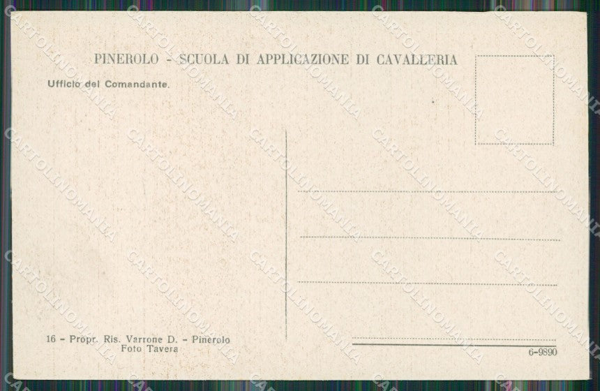 Torino Pinerolo Caserma cartolina KV3786 – retro