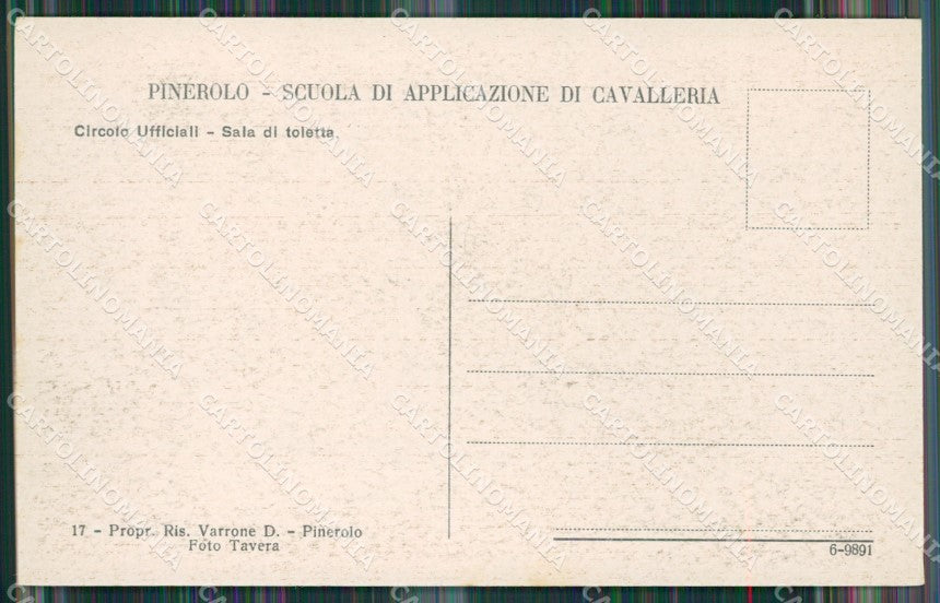 Torino Pinerolo Caserma cartolina KV3787 – retro