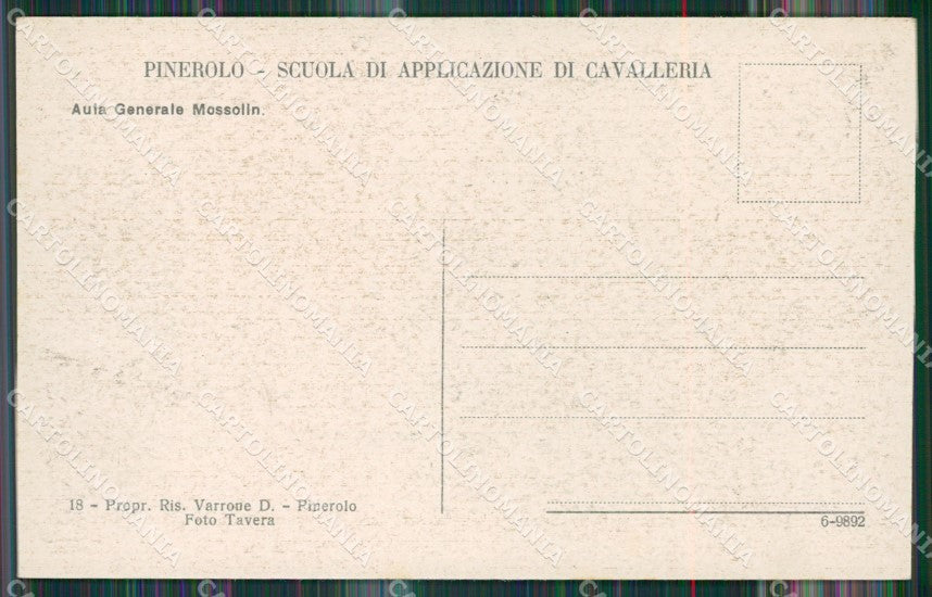 Torino Pinerolo Caserma cartolina KV3788 – retro