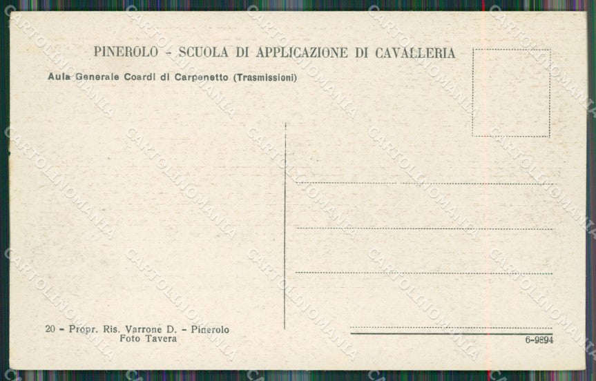Torino Pinerolo Caserma cartolina KV3790 – retro