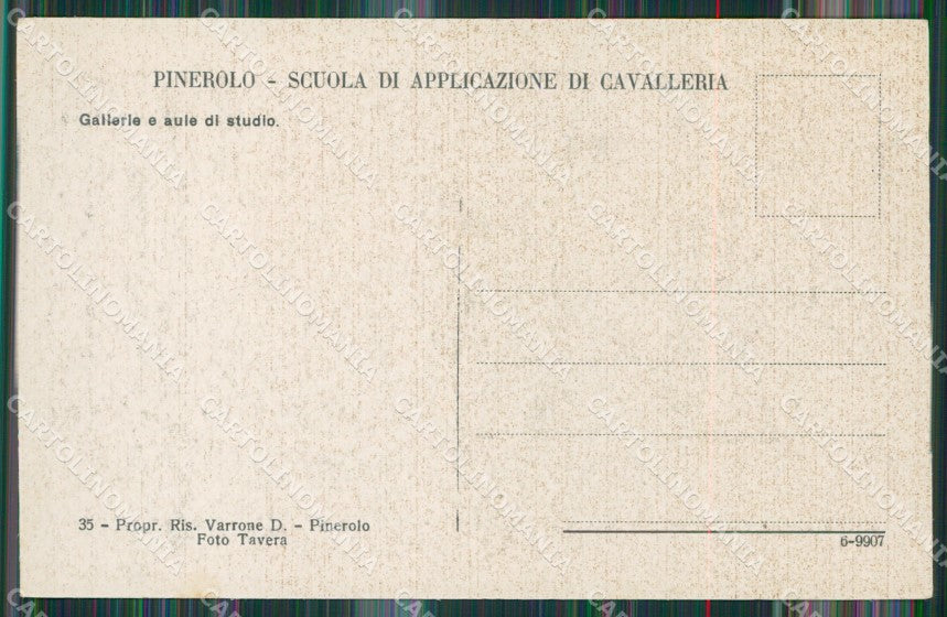 Torino Pinerolo Caserma cartolina KV3791 – retro