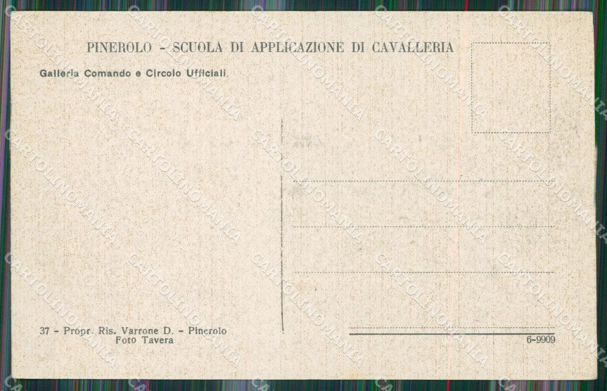 Torino Pinerolo Caserma cartolina KV3793 – retro
