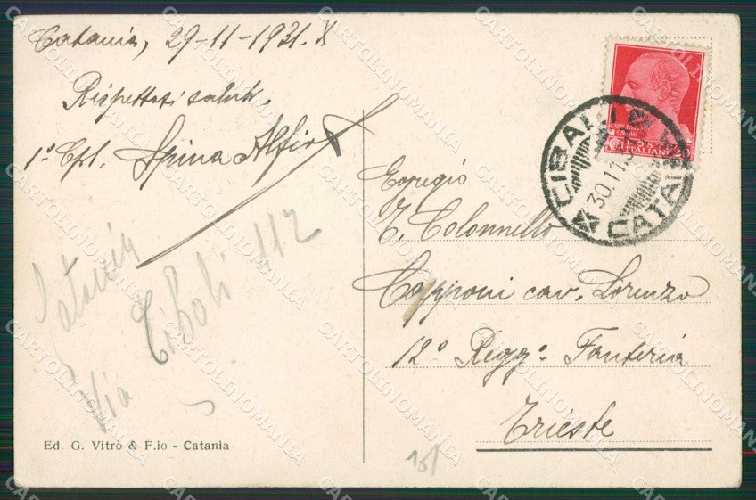Catania Città Garibaldi cartolina KV3805 – retro