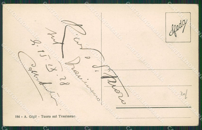 Perugia Tuoro sul Trasimeno cartolina KV3819 – retro
