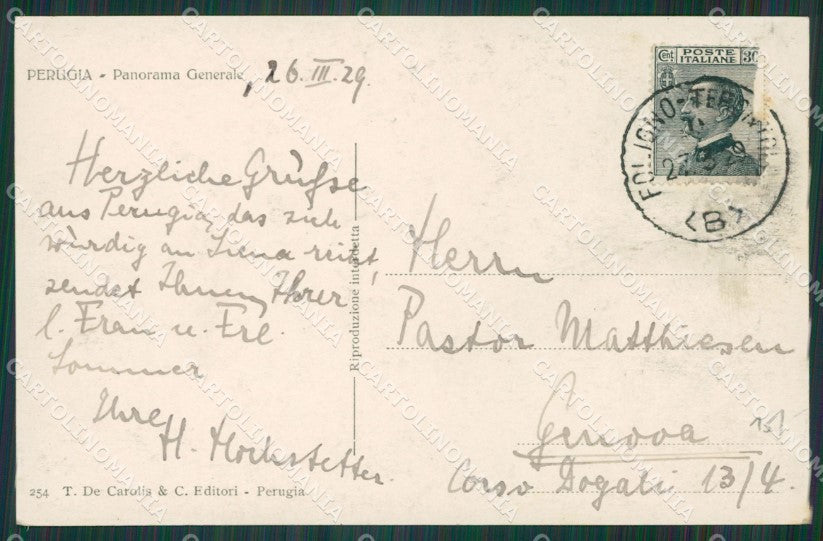 Perugia Città Foto cartolina KV3886 – retro