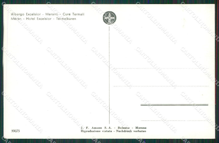Bolzano Merano Foto cartolina KV3899 – retro