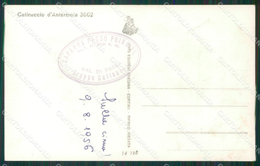 Bolzano Catinaccio d'Antermia Foto cartolina KV3900 – retro