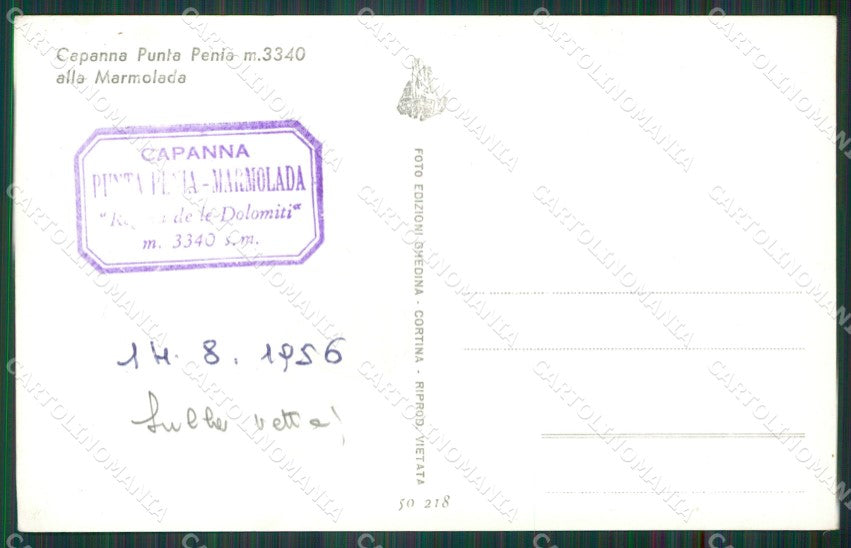 Trento Canazei Capanna Punta Penia Foto cartolina KV3902 – retro