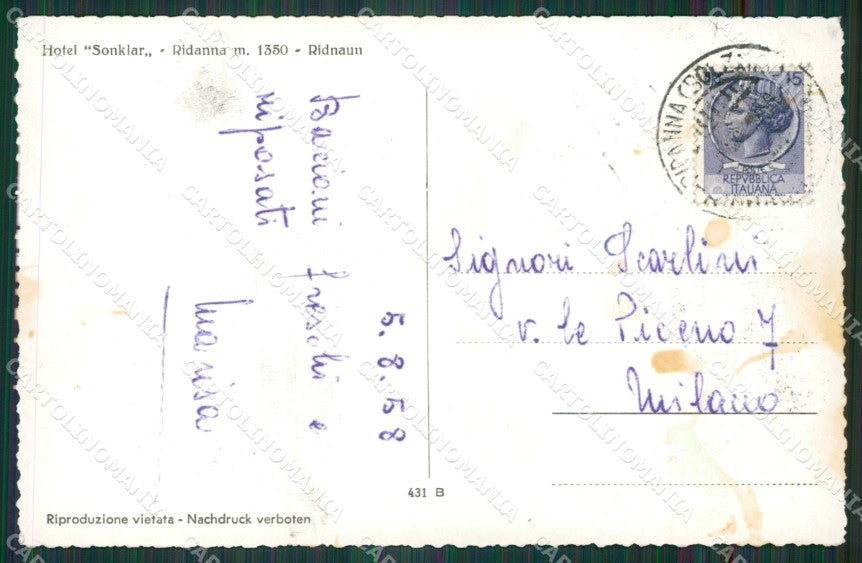 Bolzano Racines Ridanna Foto cartolina KV3903 – retro