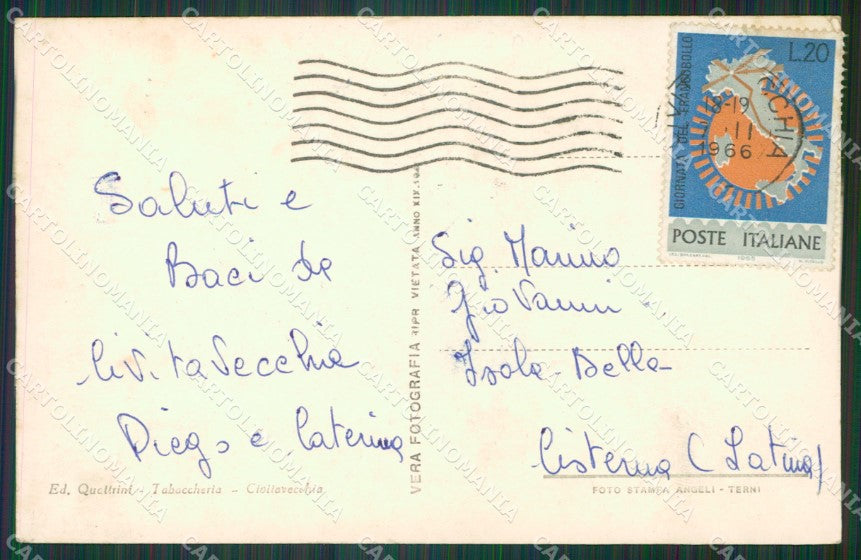 Roma Civitavecchia Saluti da Nave Foto cartolina KV3921 – retro