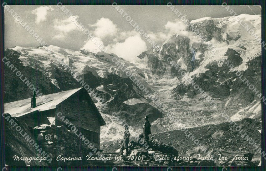 Verbania Macugnaga Capanna Zamboni PIEGA Foto cartolina KV3934 – fronte