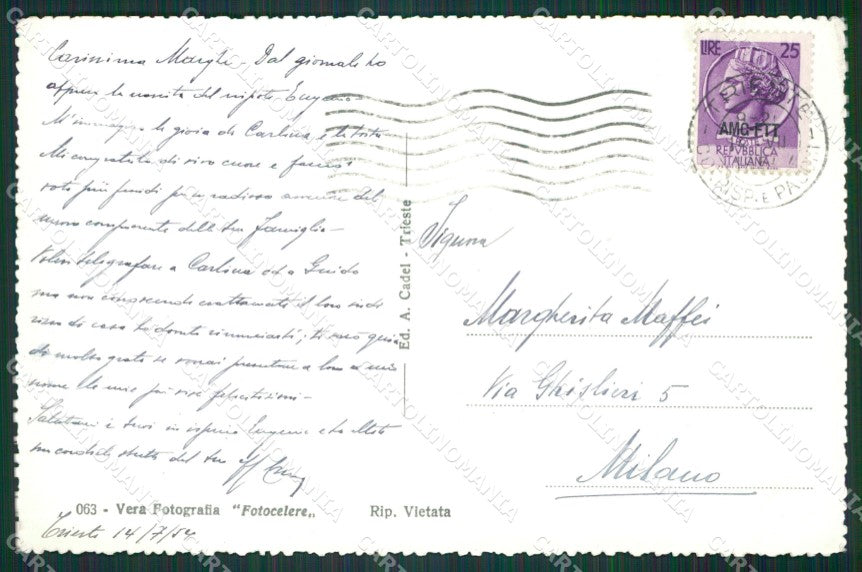 Trieste Barcola Foto cartolina KV3954 – retro