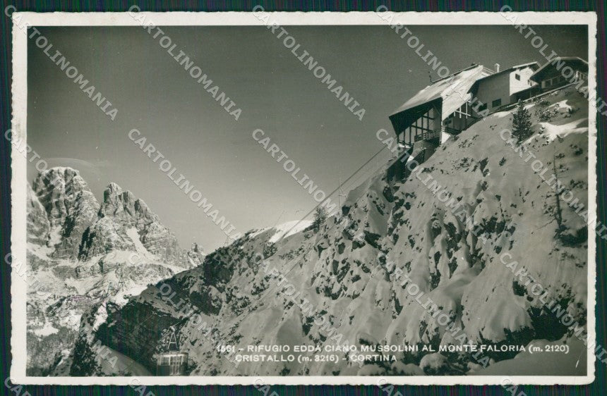 Belluno Cortina d'Ampezzo Rifugio Edda Ciano Mussolini Foto cartolina KV3956 – fronte