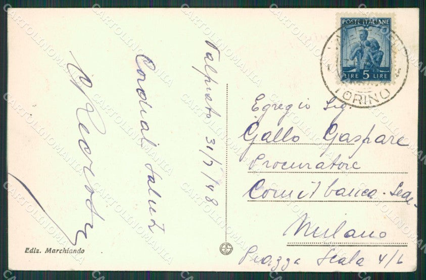Torino Valprato cartolina KV4039 – retro