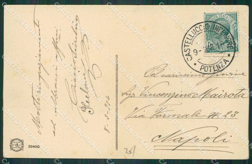 Potenza Castelluccio Inferiore cartolina KV4072 – retro