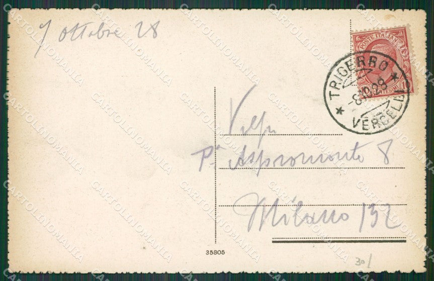 Vercelli Tricerro cartolina KV4074 – retro