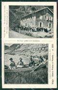 Cuneo Acceglio Rifugio Umberto Principe di Piemonte PIEGATA cartolina KV4095 – fronte