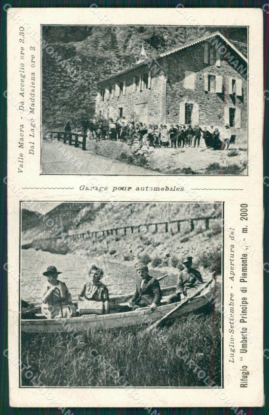 Cuneo Acceglio Rifugio Umberto Principe di Piemonte PIEGATA cartolina KV4095 – fronte