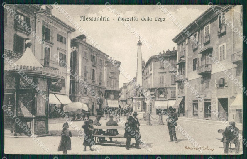 Alessandria Città PIEGATA cartolina KV4107 – fronte