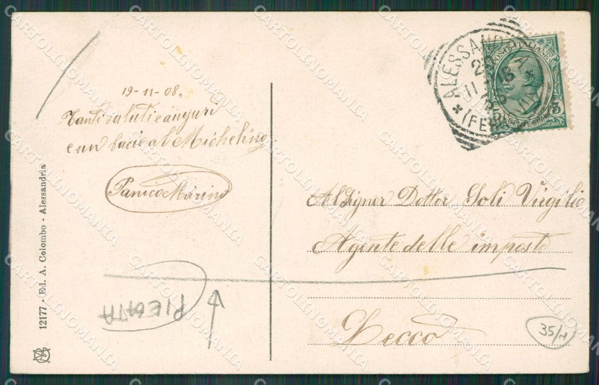 Alessandria Città PIEGATA cartolina KV4107 – retro