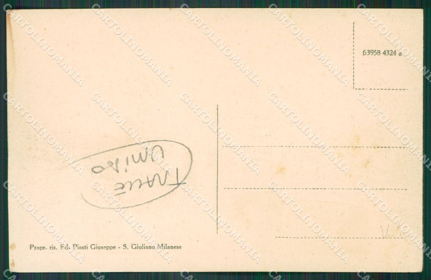 Milano San Giuliano Milanese TRACCE UMIDO cartolina KV4129 – retro