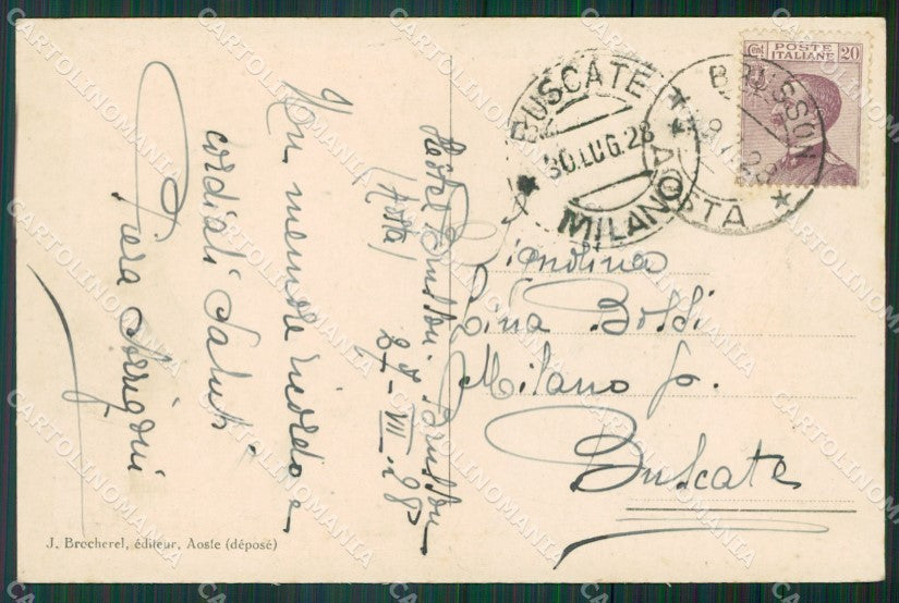 Aosta Brusson cartolina KV4155 – retro