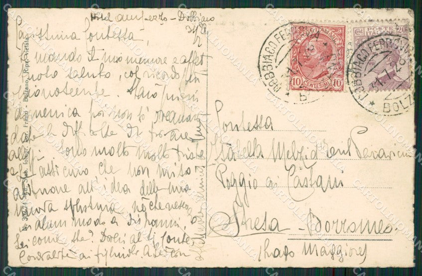 Bolzano Dobbiaco cartolina KV4186 – retro